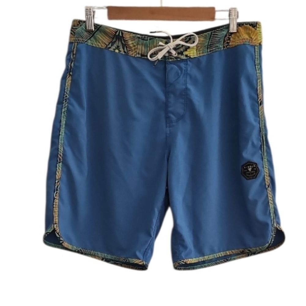 Vissla Recycled Boardshorts Men’s 32 Blue Surf Swim Trunks Eco Stretch Beachwear
